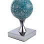 Elsa Table Lamp Polished Chrome Blue Mosaic With Shade
