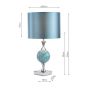 Elsa Table Lamp Polished Chrome Blue Mosaic With Shade