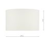 Esarosa White Linen Drum Shade 37cm