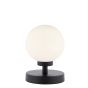 Esben Touch Table Lamp Matt Black With Opal Glass