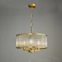 Evelyn 3 Light Pendant Antique Bronze and Glass