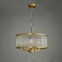 Evelyn 3 Light Pendant Antique Bronze and Glass