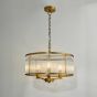 Evelyn 3 Light Pendant Antique Bronze and Glass