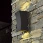 Exeter Outdoor 2 Light Wall Light Dark Grey IP44 LED
