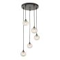 Federico 5 Light Cluster Pendant Matt Black Frame Only