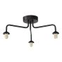 Feya 3 Light Semi Flush Matt Black Frame Only