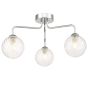 Feya 3 Light Semi Flush Polished Chrome Frame Only