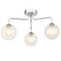 Feya 3 Light Semi Flush Polished Chrome Frame Only