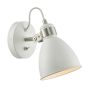 Frederick Single Wall Spotlight White Satin Chrome