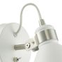 Frederick Single Wall Spotlight White Satin Chrome