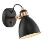Frederick Single Wall Spotlight Black & Copper