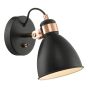 Frederick Single Wall Spotlight Black & Copper