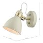 Frederick Single Wall Spotlight Cream Antique Brass