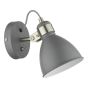 Frederick Single Wall Spotlight Dark Grey Satin Chrome