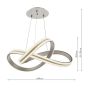 Gavino Pendant Brushed Silver LED