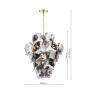 Genoa 8 Light Pendant Natural Brass and Smoked Glass