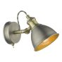 Governor Single Wall Spotlight Antique Chrome & Brass