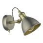 Governor Single Wall Spotlight Antique Chrome & Brass