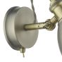Governor Single Wall Spotlight Antique Chrome & Brass