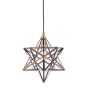 Ilario Small Star Pendant Antique Brass Glass
