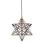 Ilario Small Star Pendant Antique Brass Glass