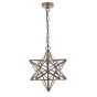 Ilario Large Star Pendant Antique Brass & Glass