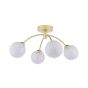 Izzy 4 Light Semi-Flush Matt Gold With White Confetti Glass