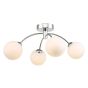 Izzy 4 Light Semi Flush Polished Chrome Frame Only