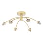 Izzy 6 Light Semi-Flush Matt Gold Fitting Only