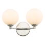 Izzy 2 Light Wall Light Polished Chrome Frame Only