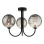 Jared 3 Light Semi Flush Matt Black Fitting Only