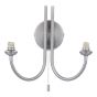Jared 2 Light Wall Light Satin Nickel Bracket Only