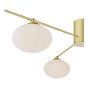 Jasper 3 Light Semi-Flush Satin Gold and Opal Glass