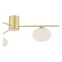 Jasper 3 Light Semi-Flush Satin Gold and Opal Glass