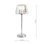 Laura Ashley Capri Table Lamp Polished Chrome With Crystal Glass Shade