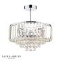 Laura Ashley Vienna 3lt Semi Flush Crystal & Polished Chrome 