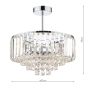 Laura Ashley Vienna 3lt Semi Flush Crystal & Polished Chrome 