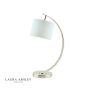 Laura Ashley Noah Table Lamp Brushed Chrome with White Shade