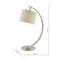 Laura Ashley Noah Table Lamp Brushed Chrome with White Shade