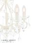 Laura Ashley Shamley 5lt Chandelier Matt White Glass