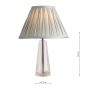 Laura Ashley Blake Small Table Lamp Crystal Polished Chrome Base Only
