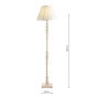 Laura Ashley Tate Wooden Floor Lamp Distressed Off White Base Only