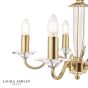 Laura Ashley Carson 5 Light Armed Pendant Antique Brass and Crystal Fitting Only