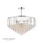 Laura Ashley Vienna 5lt Semi Flush Crystal & Polished Chrome