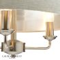 Laura Ashley Sorrento 3 Light Shadelier Satin Nickel With Natural Shade
