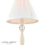 Laura Ashley Ellis Table Lamp Satin Cream and Crystal With Shade