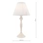 Laura Ashley Ellis Table Lamp Satin Cream and Crystal With Shade