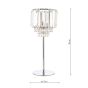 Laura Ashley Vienna Table Lamp Polished Chrome and Crystal