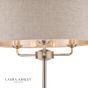 Laura Ashley Sorrento 3 Light Floor Lamp Satin Nickel With Natural Shade
