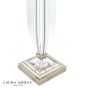 Laura Ashley Carson Medium Table Lamp Polished Nickel and Crystal Base Only